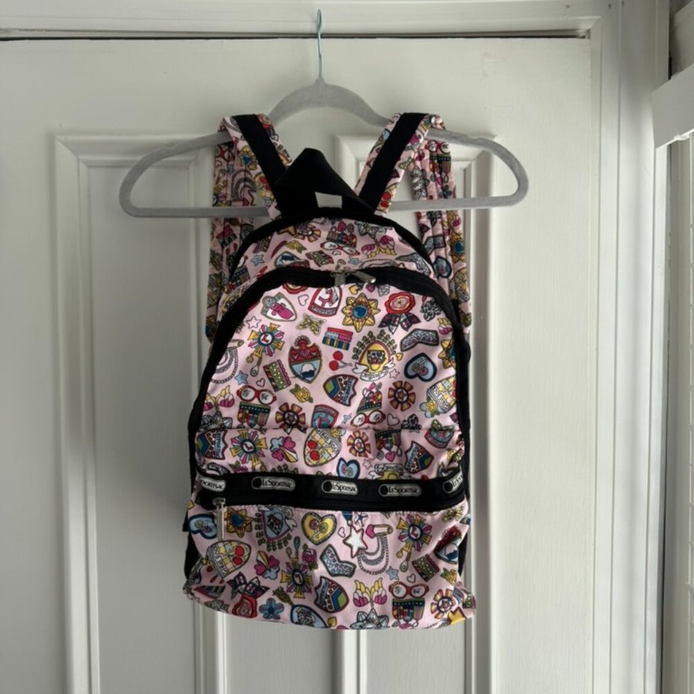 LeSportSac Pink Backpack and Matching Pouch, 2009 Girly Edition